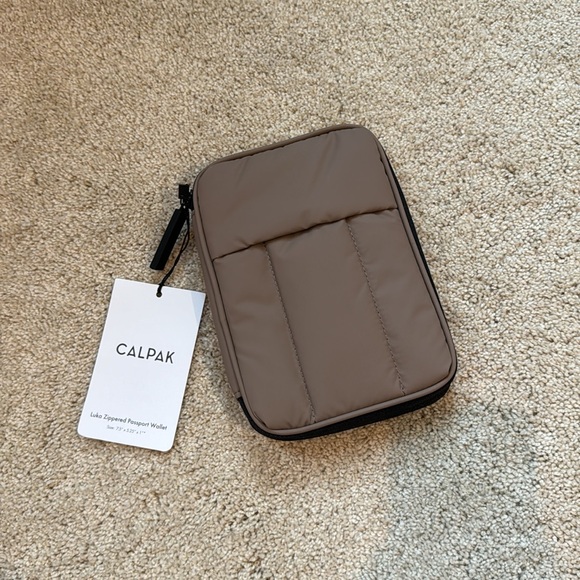 Calpak Handbags - Luka Zippered Passport Wallet in Chocolate 🤎